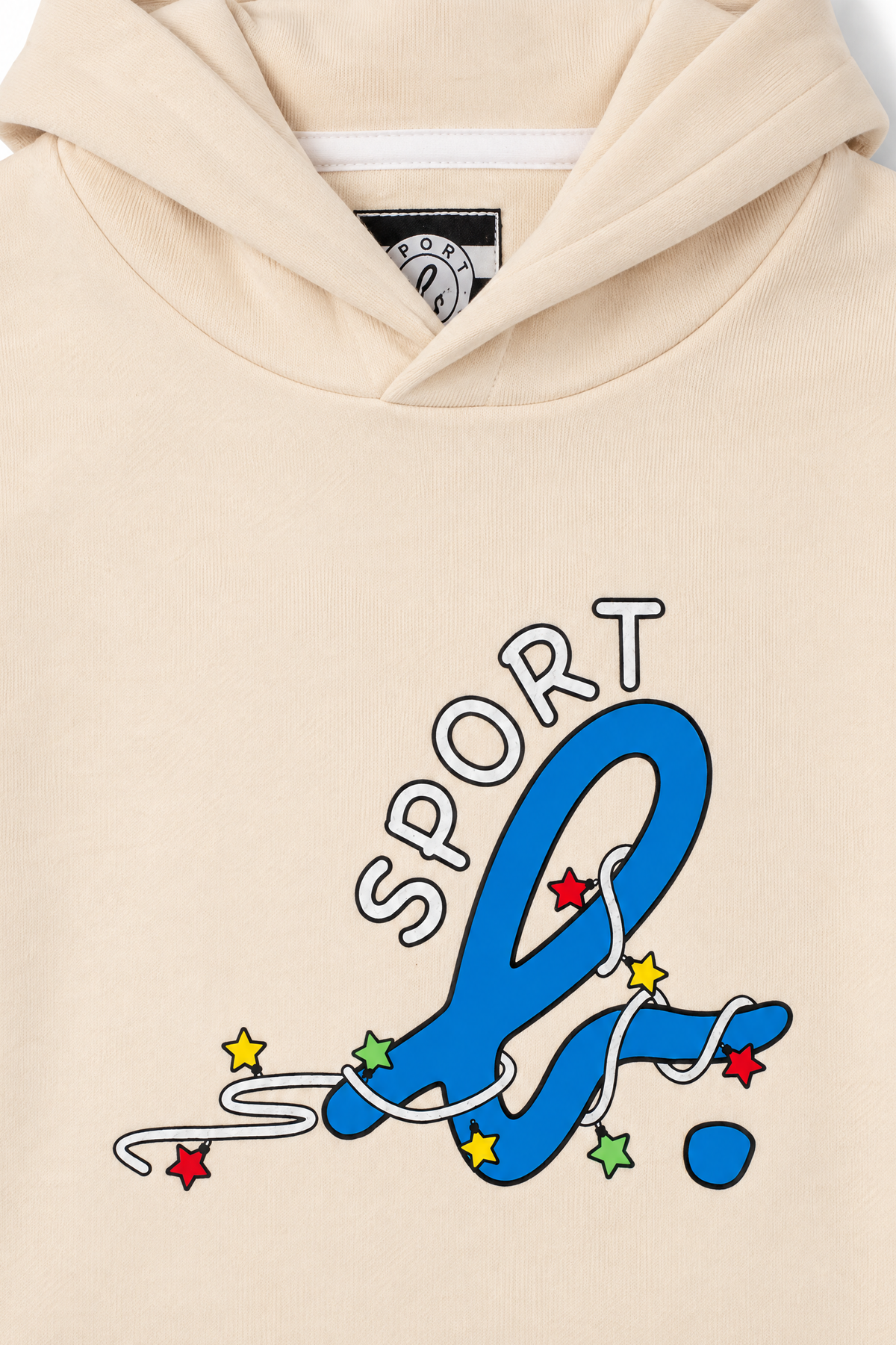 Kids Lights Logo Printed Long Sleeve Hoodie