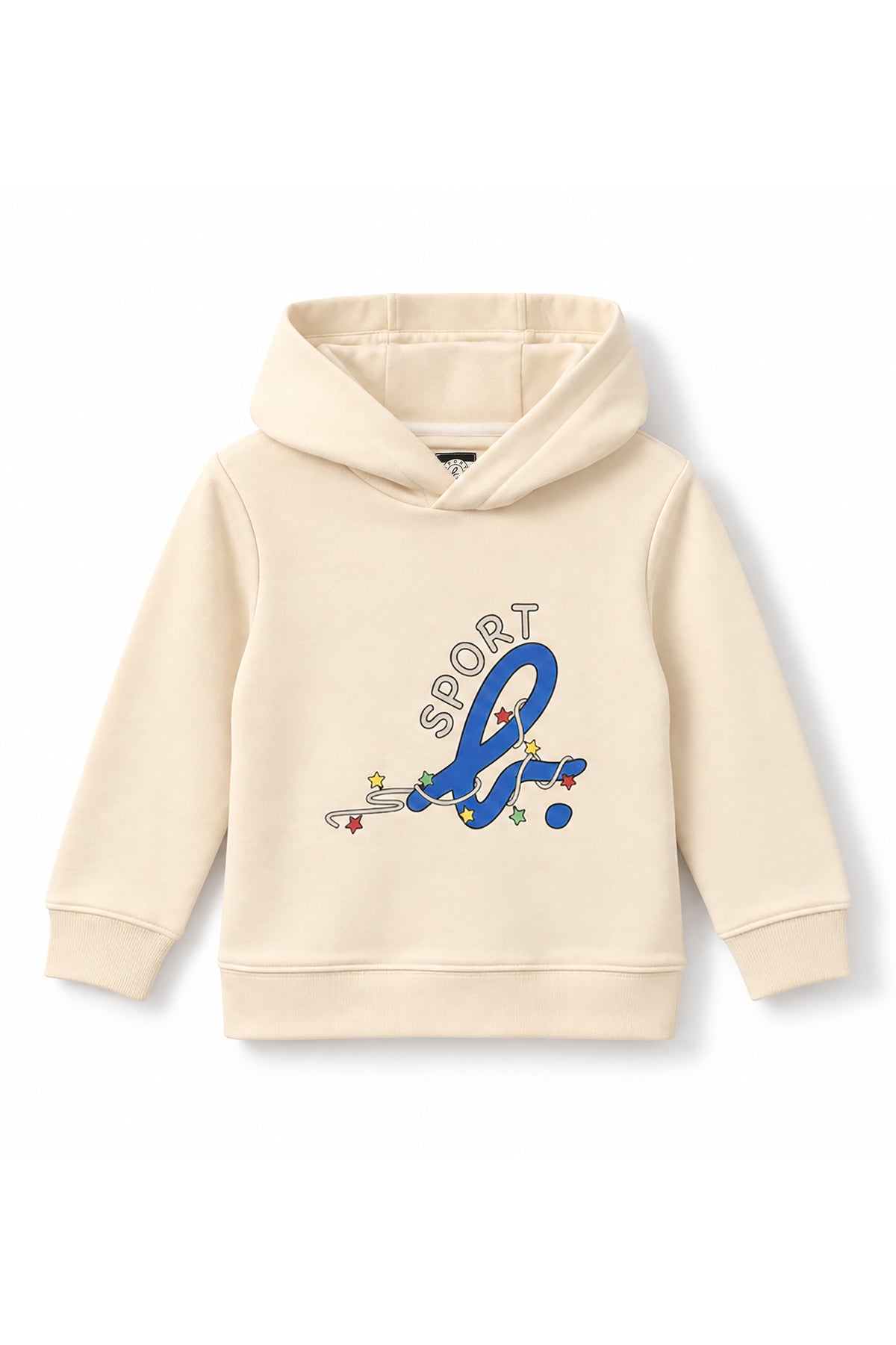 Kids Lights Logo Printed Long Sleeve Hoodie