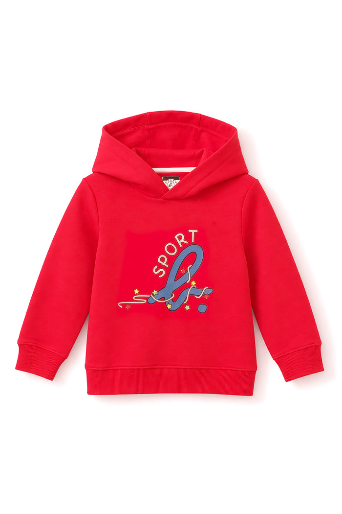 Kids Lights Logo Printed Long Sleeve Hoodie