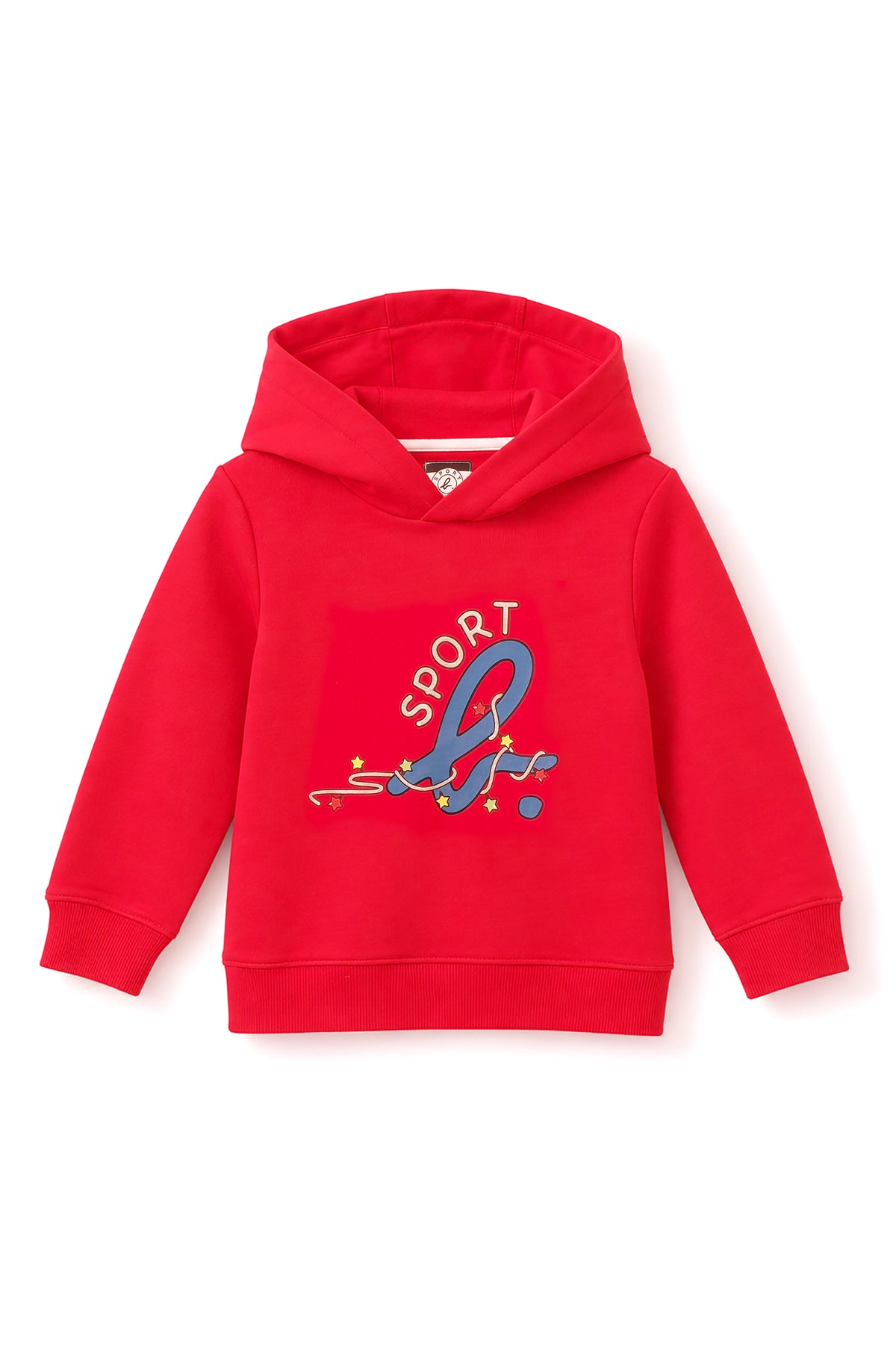 Kids Lights Logo Printed Long Sleeve Hoodie