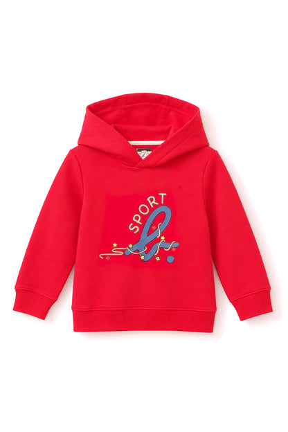 Kids Lights Logo Printed Long Sleeve Hoodie