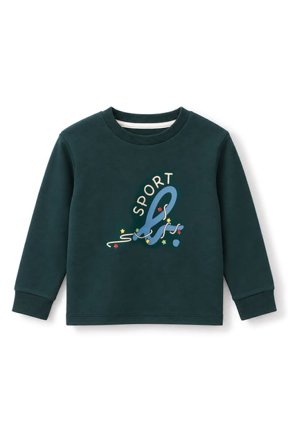 Kids Lights Logo Printed Sweater