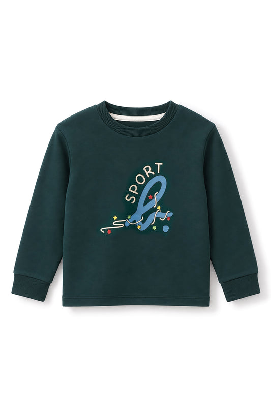 Kids Lights Logo Printed Sweater