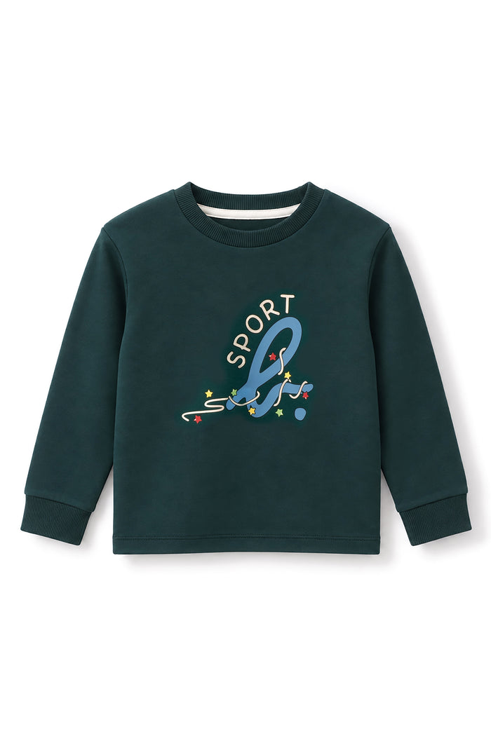 Kids Lights Logo Printed Sweater