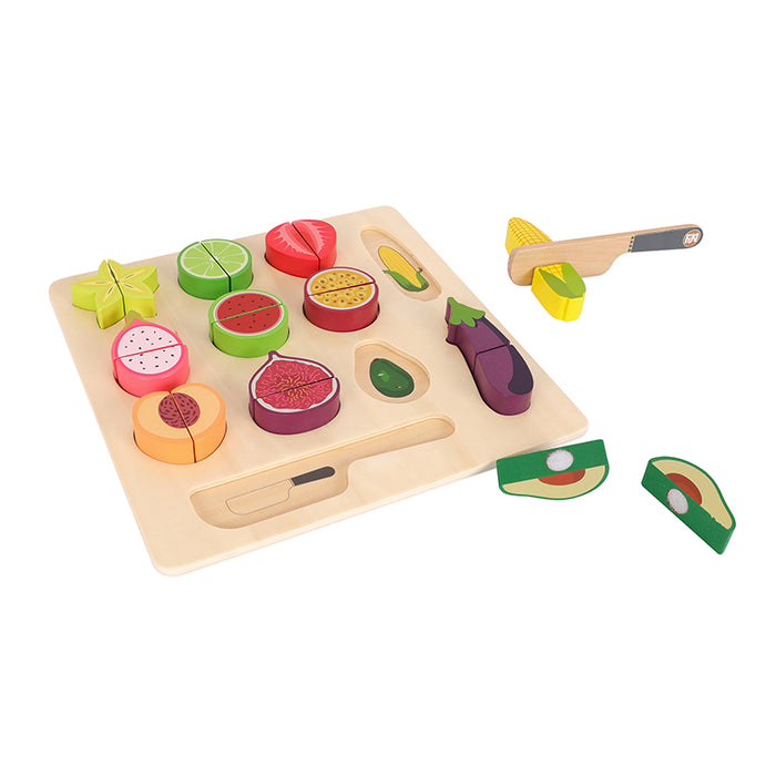 FN - Wooden Kitchen Toys (Fruit Cutting Set B)