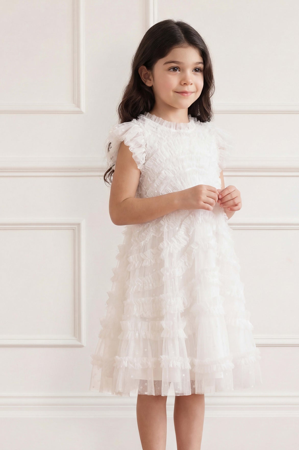 Amara Ruffle Sleeve Dress