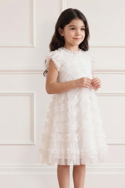 Amara Ruffle Sleeve Dress