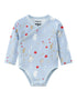 Vauva x Moomin Vauva x Moomin FW23 - Baby Boys Moomin All Over Print Cotton Long Sleeve Bodysuit (Blue) Bodysuit