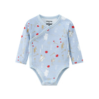 Vauva x Moomin FW23 - Baby Boys Moomin All Over Print Cotton Long Sleeve Bodysuit (Blue) product image front