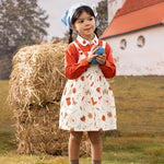 VAUVA Vauva FW23 - Girls Happy Farm Cotton Dress (White) Dress