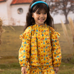 VAUVA Vauva FW23 - Girls Fungus Collar Printed Shirt (Mud Yellow) Shirt