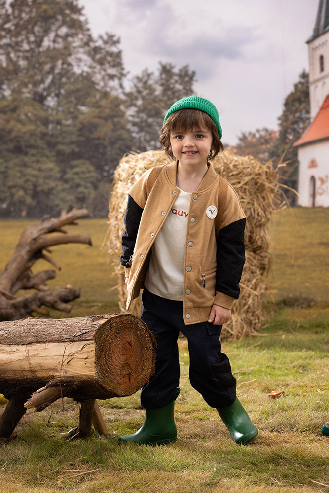 VAUVA Vauva FW23 - Boys Sports Casual Jacket (Khaki) Coat & Jacket