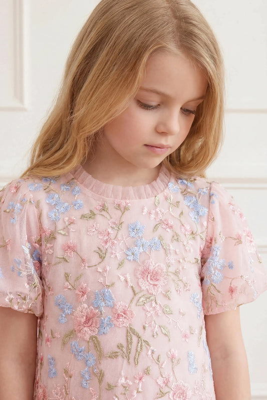 Peony Bouquet Puff Sleeve Dress