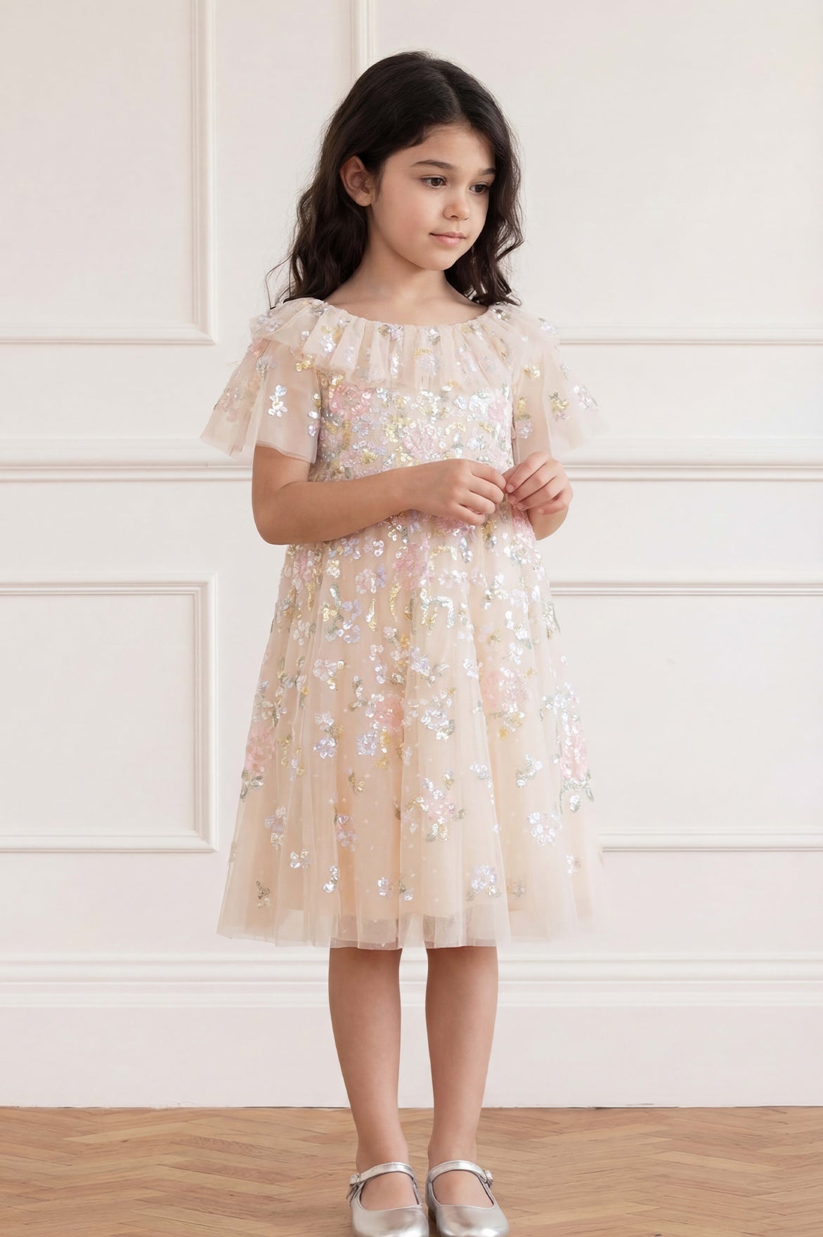 Peony Bouquet Sequin Dress