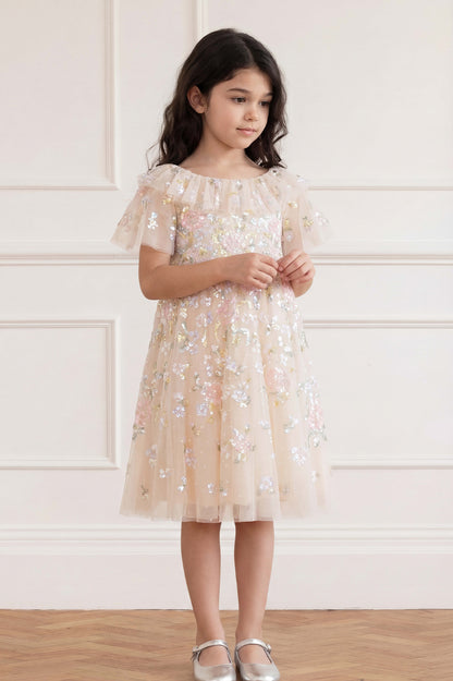 Peony Bouquet Sequin Dress