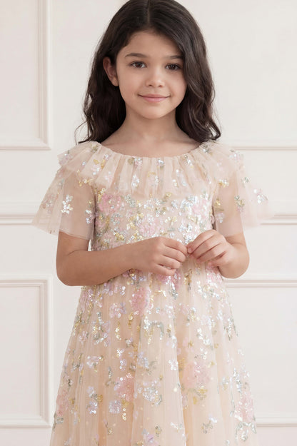 Peony Bouquet Sequin Dress