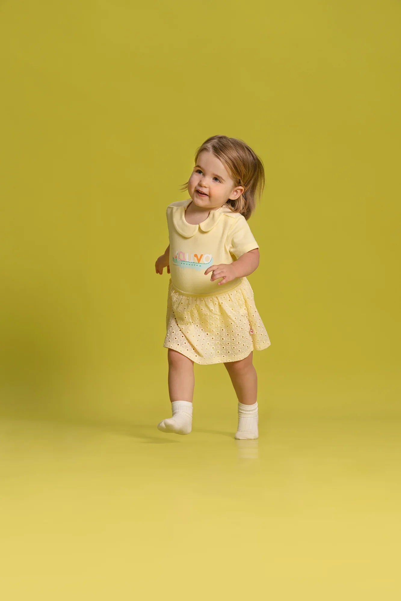 VAUVA Vauva SS23 Safari - Baby Girls Crocodile Print Cotton Bodysuit Bodysuit
