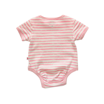 VAUVA Vauva Baby Organic Cotton Romper Set - Little House City &amp; Pink Stripes (1 SET 2 PCS) Bodysuit