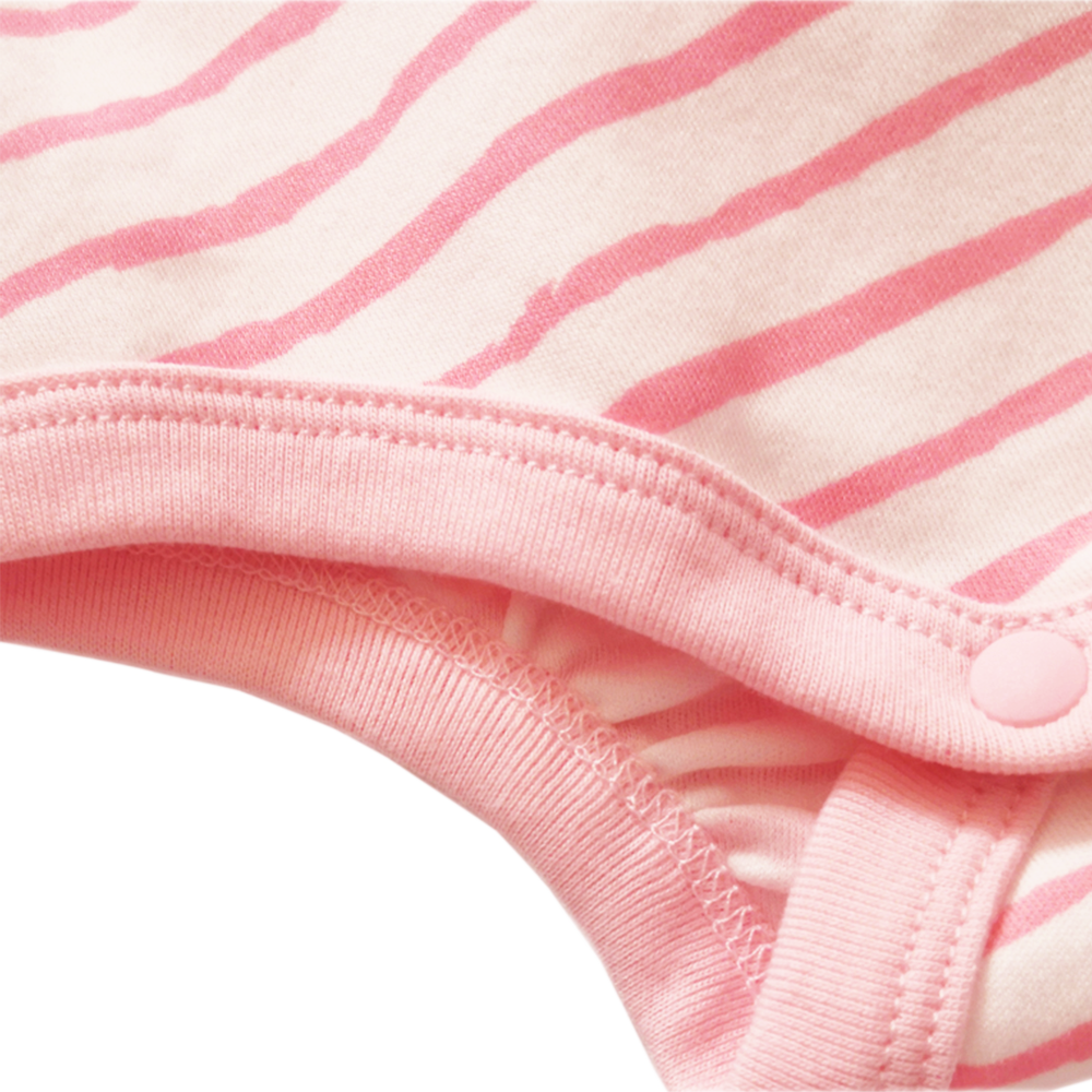 VAUVA Vauva Baby Organic Cotton Romper Set - Little House City &amp; Pink Stripes (1 SET 2 PCS) Bodysuit