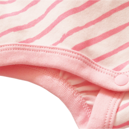 VAUVA Vauva Baby Organic Cotton Romper Set - Little House City &amp; Pink Stripes (1 SET 2 PCS) Bodysuit