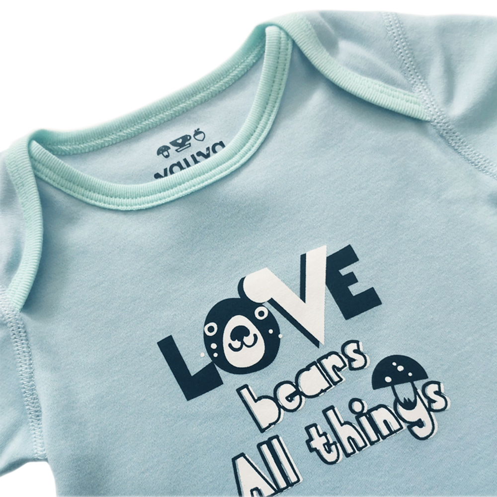 VAUVA Vauva Baby Organic Cotton Romper Set - Bear &amp; Love (1 SET 2 PCS) Fashion