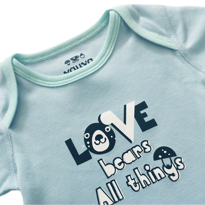 VAUVA Vauva Baby Organic Cotton Romper Set - Bear &amp; Love (1 SET 2 PCS) Fashion