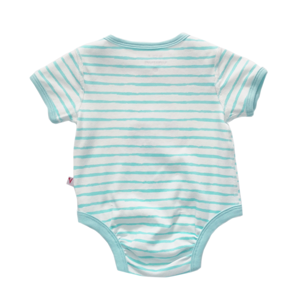 VAUVA Vauva Baby Organic Cotton Romper Set - Ocean Whale &amp; Blue Stripes (1 SET 2 PCS) Fashion