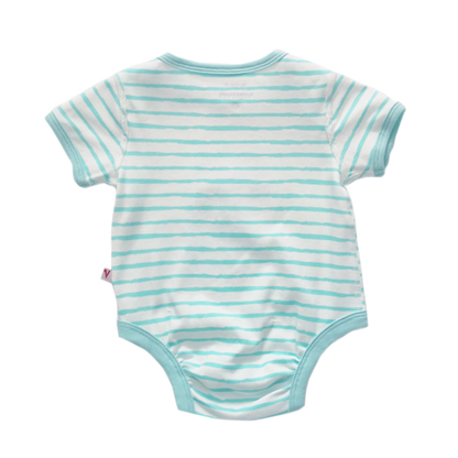 VAUVA Vauva Baby Organic Cotton Romper Set - Ocean Whale &amp; Blue Stripes (1 SET 2 PCS) Fashion