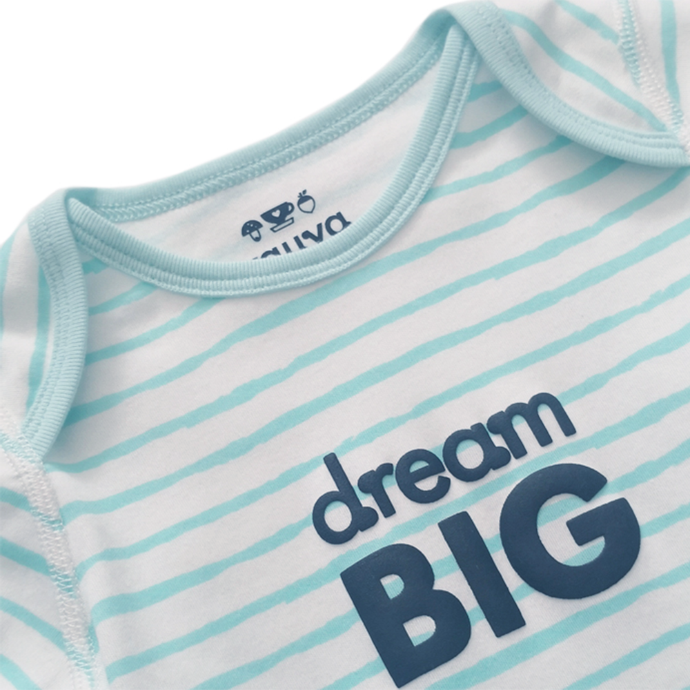 VAUVA Vauva Baby Organic Cotton Romper Set - Ocean Whale &amp; Blue Stripes (1 SET 2 PCS) Fashion