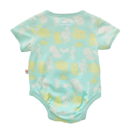 VAUVA Vauva Baby Organic Cotton Romper Set - Ocean Whale &amp; Blue Stripes (1 SET 2 PCS) Fashion