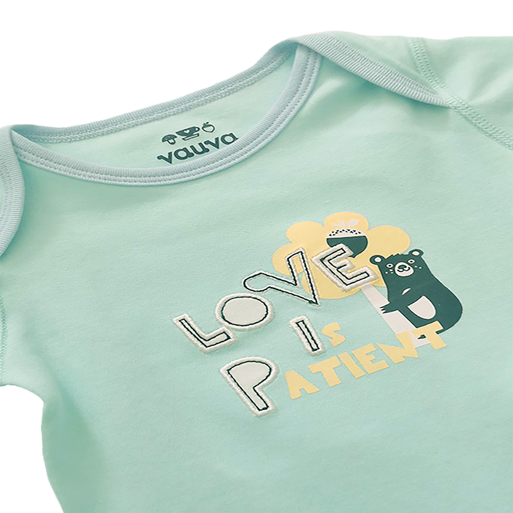 VAUVA Vauva Baby Organic Cotton Romper Set - Bear &amp; Love (1 SET 2 PCS) Fashion