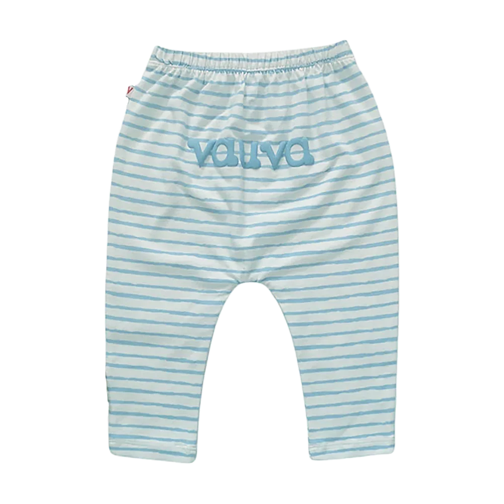 VAUVA Vauva Baby Organic Cotton Stripes Pants - Blue Fashion