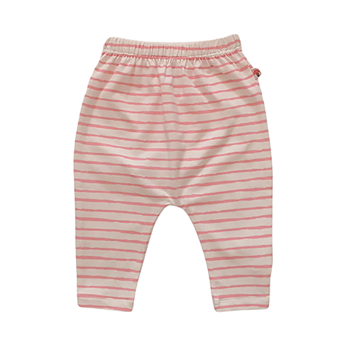 Vauva 嬰兒有機棉條紋褲子-粉色