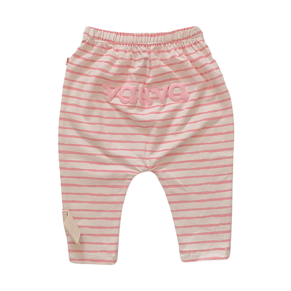 Vauva Baby Organic Cotton Stripes Pants - Pink 12-18m