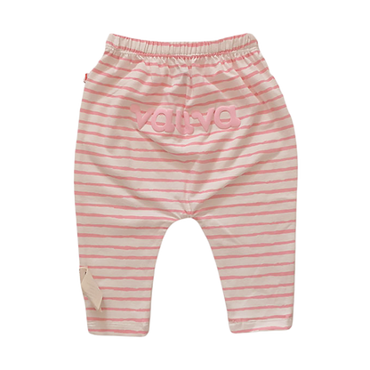 VAUVA Vauva Baby Organic Cotton Stripes Pants - Pink Pants