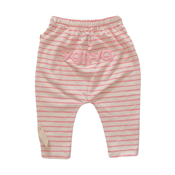VAUVA Vauva Baby Organic Cotton Stripes Pants - Pink Pants