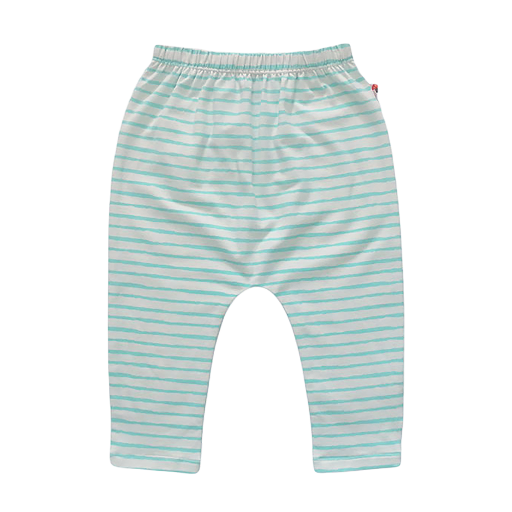 VAUVA Vauva Baby Organic Cotton Stripes Pants - Green Fashion