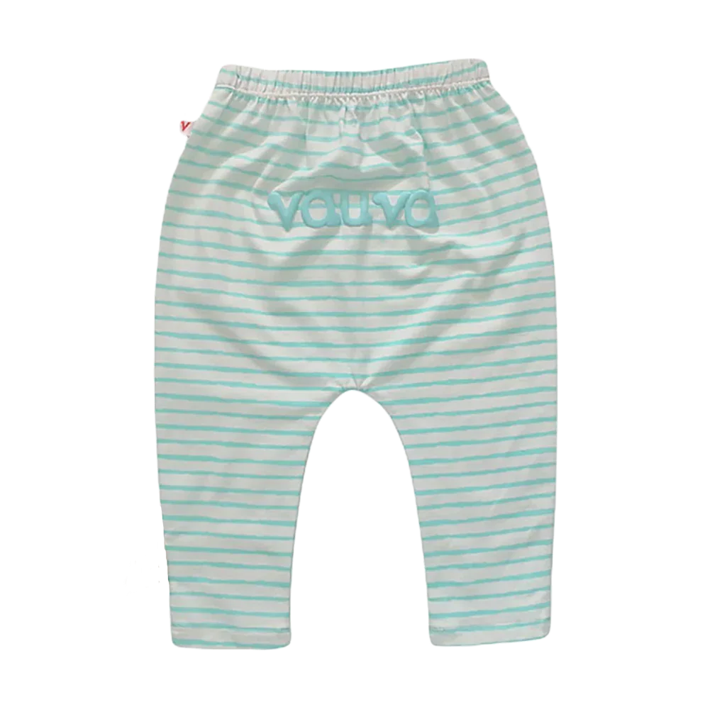 VAUVA Vauva Baby Organic Cotton Stripes Pants - Green Fashion