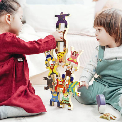 Leo &amp; Friends Leo &amp; Friends - Balance Stacking Blocks Wooden Toy