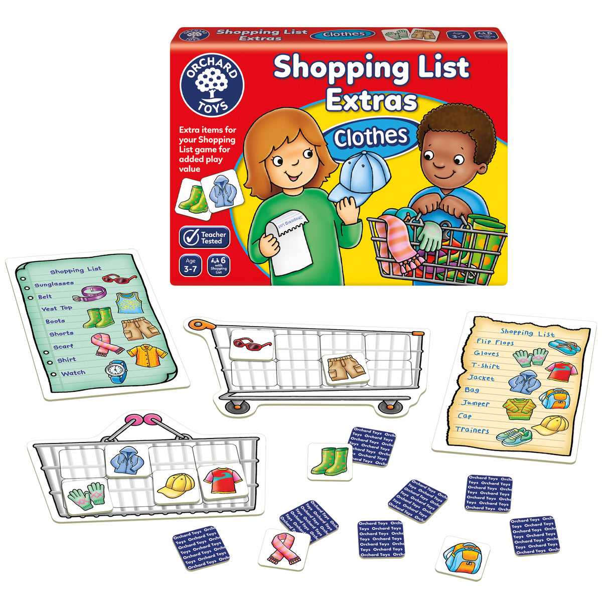 Orchard Toys - Shopping List Extras Clothes Game
