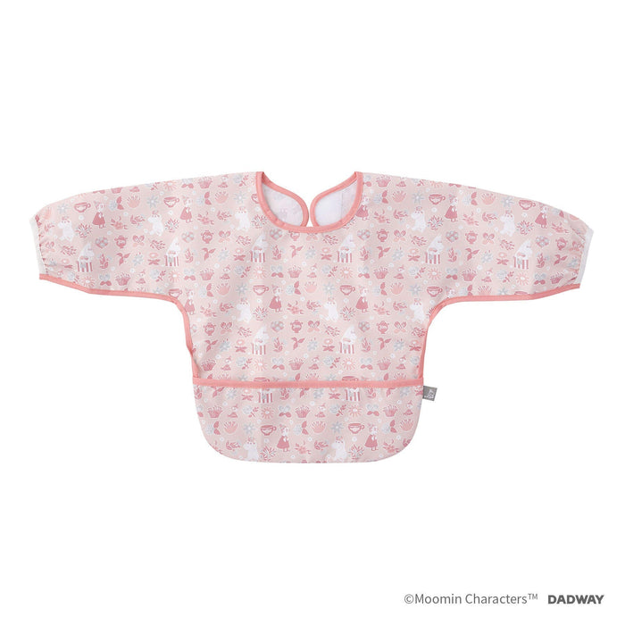 Moomin Baby Meal Long Sleeve Bib Shapes Pink product image 1