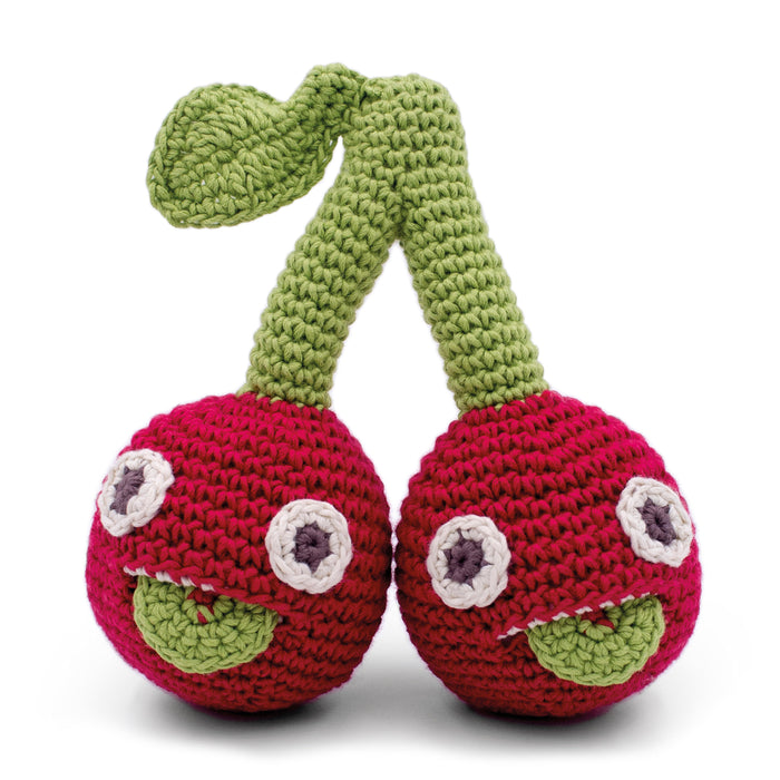 MyuM - The Cherry Sisters Crocheted Baby Rattle