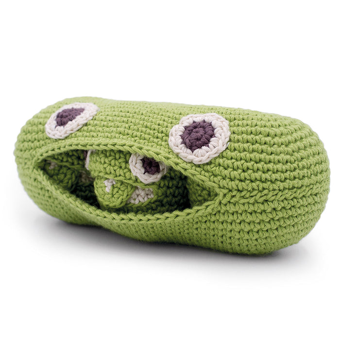 MyuM Green Pea Family Rattle Toy