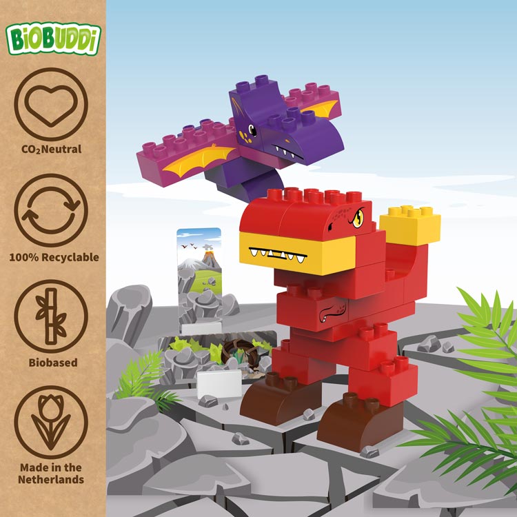 BiOBUDDi BiOBUDDi T-Rex Wooden Toy