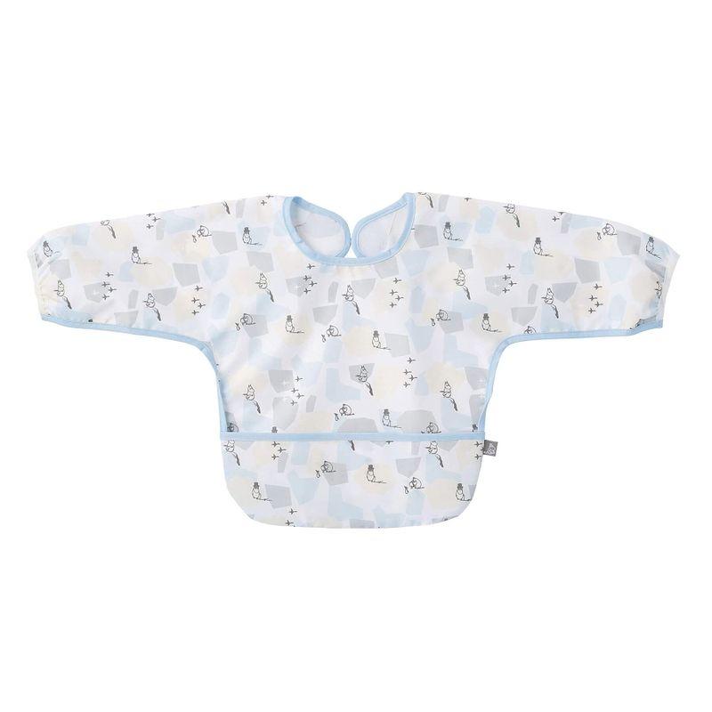Moomin Baby Meal Long Sleeve Bib Shapes Light Blue product image 1
