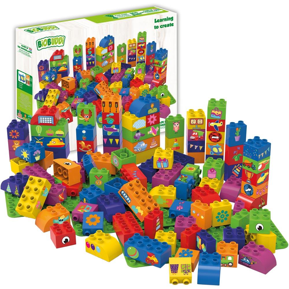 BiOBUDDi BiOBUDDi Educational blocks with 3 baseplates Wooden Toy