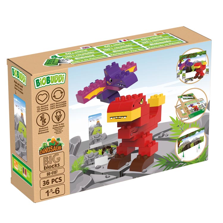 BiOBUDDi BiOBUDDi T-Rex Wooden Toy