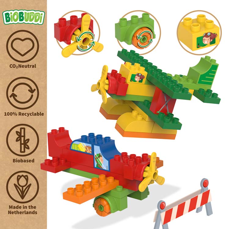 BiOBUDDi BiOBUDDi Planes Wooden Toy
