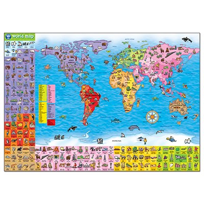 Orchard Toys Orchard Toys - World Map Puzzle And Poster Games