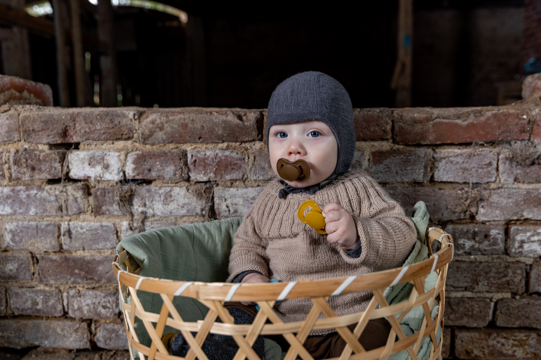 Lullaby Planet Lullaby Planet Dental Silicone Soothers Size 2 Honey Mustard &amp; Hazelnut Brown 2 pcs. Comforter &amp; teether